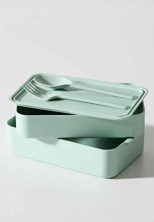 Excellent Houseware - 2 Tier Lunch Box - Sage