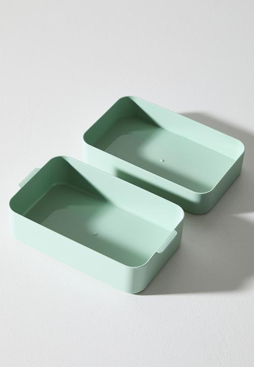 Excellent Houseware - 2 Tier Lunch Box - Sage