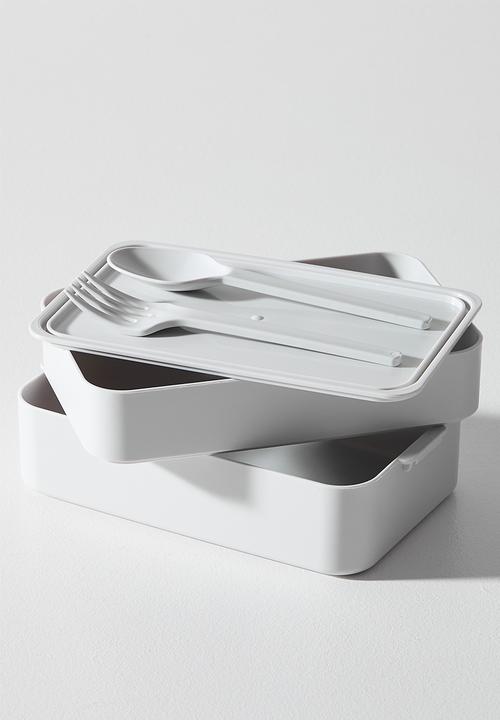 Excellent Houseware - 2 Tier Lunch Box - Grey