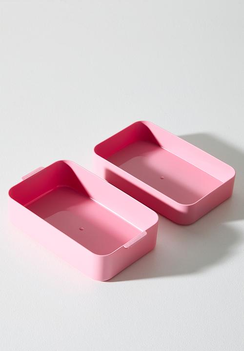 Excellent Houseware - 2 Tier Lunch Box - Pink