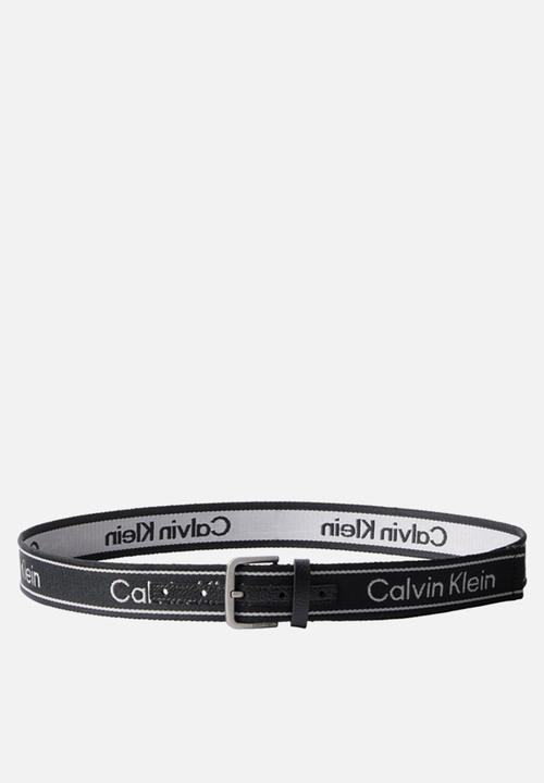 Calvin Klein - Short Round Buckle Webbing 35Mm - Black