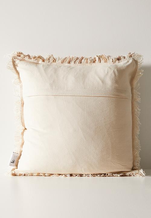 Sixth Floor - Evern Woven Stripe Cushion Cover - Natural