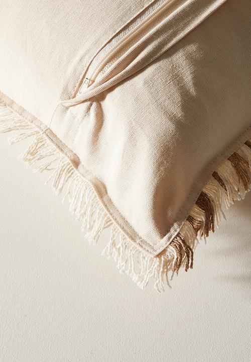Sixth Floor - Evern Woven Stripe Cushion Cover - Natural