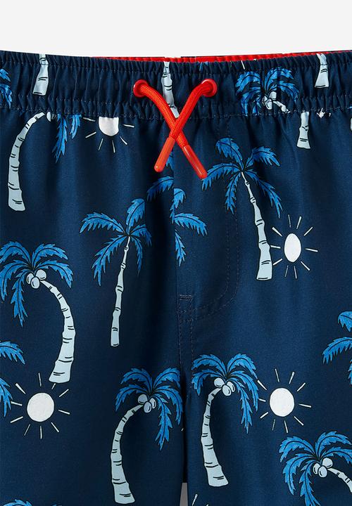 Cotton On - Bailey Board Short - Squid Ink/Palms