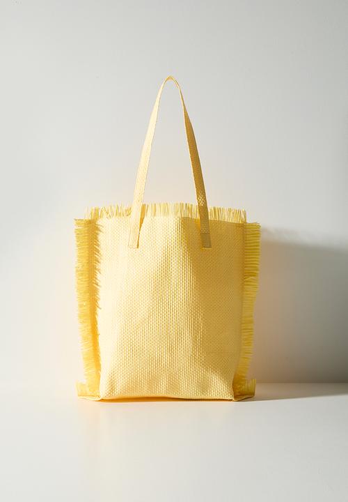 H&S - Straw Beach Bag - Yellow