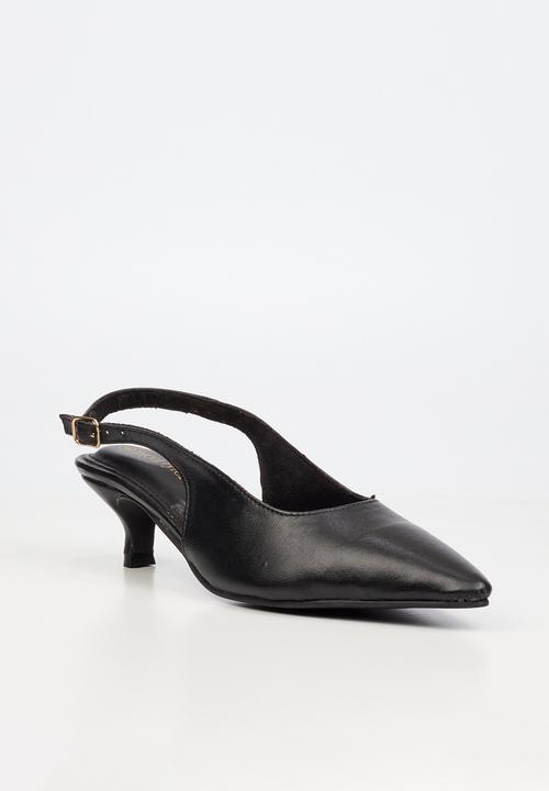 Nicci Tyler - Cristina 1 Leather Slingback Heel - Black