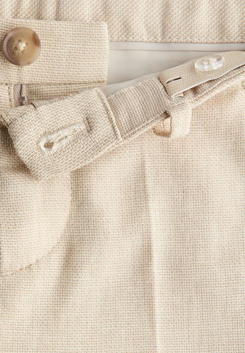 H&M - Slim fit suit trousers - light beige