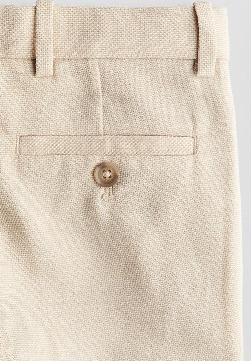 H&M - Slim fit suit trousers - light beige