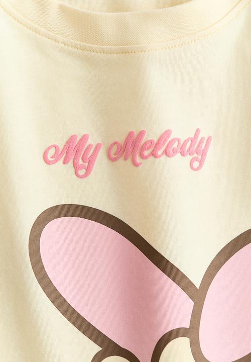 H&M - Printed cotton T-shirt - light yellow/my melody
