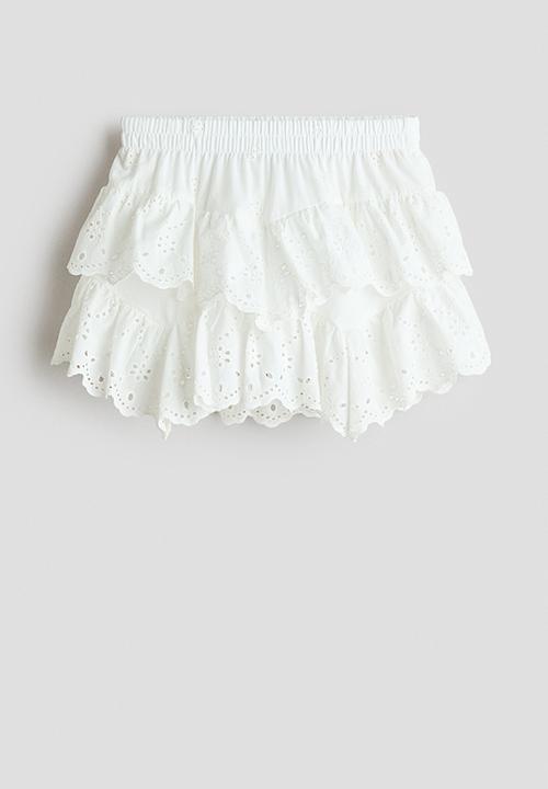 H&M - Broderie anglaise cotton skirt - white