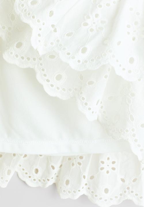 H&M - Broderie anglaise cotton skirt - white