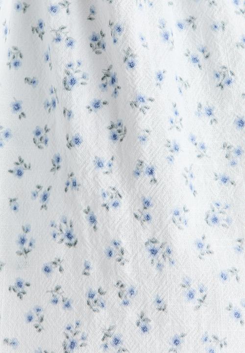 H&M - Peplum strappy top - white/blue floral