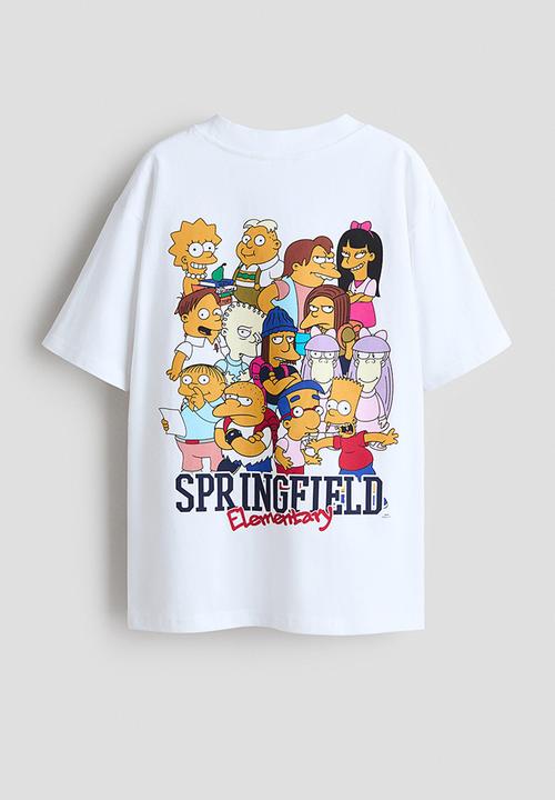 H&M - Printed t-shirt - white/the simpsons
