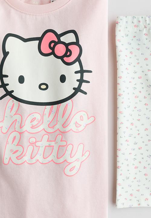 H&M - 2 Piece printed cotton set - light pink/hello kitty