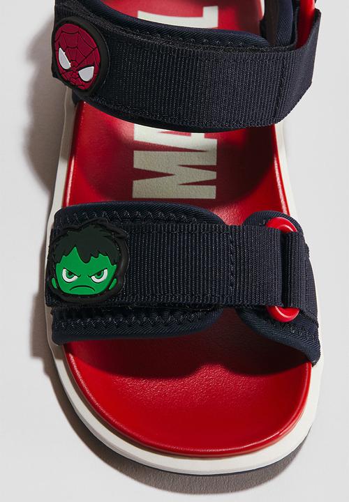 H&M - Motif-detail sandals - black/marvel comics