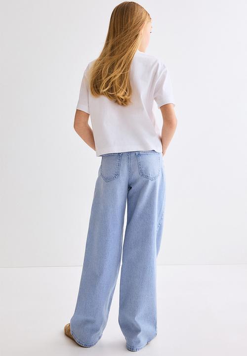 H&M - Wide leg jeans - light blue