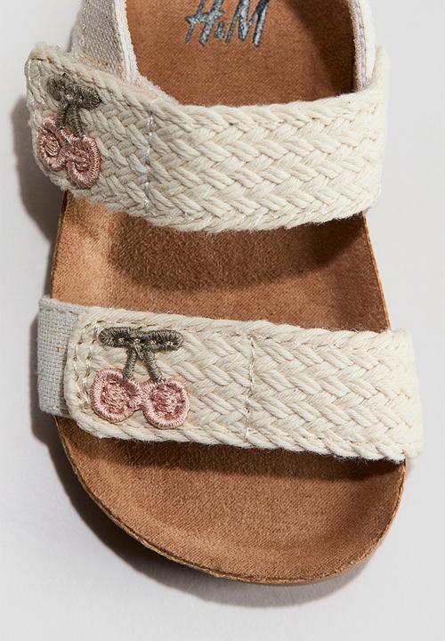 H&M - Sandals - cream/cherries