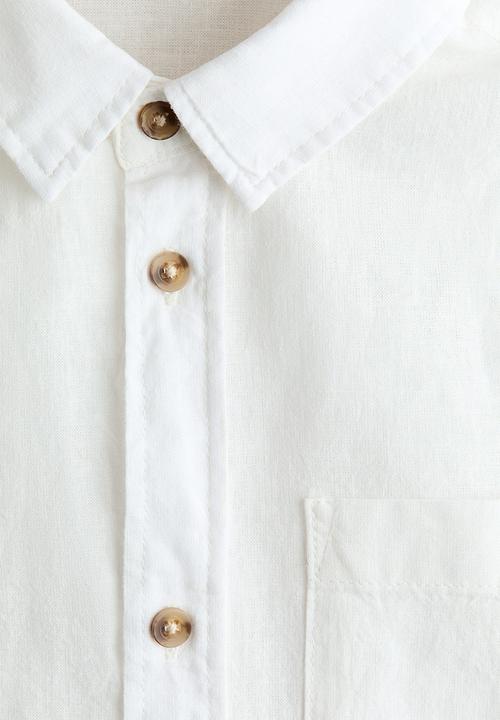 H&M - Linen-blend shirt - white