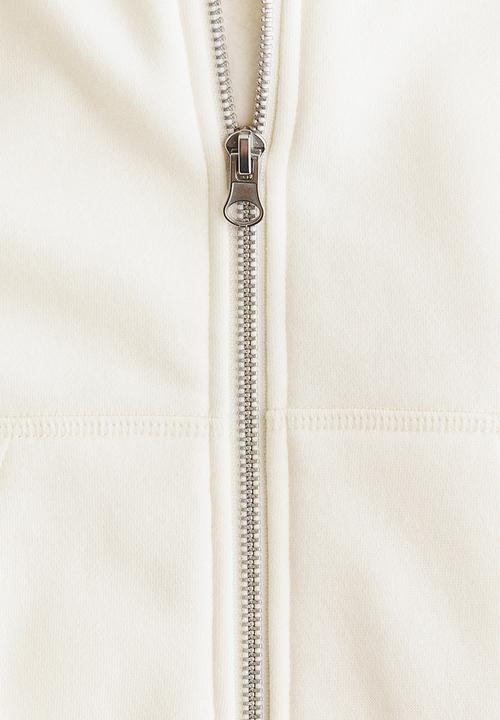 H&M - Zip-through hoodie - cream