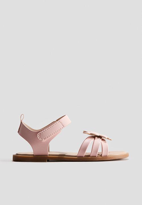 H&M - Appliqu?d sandals - light pink/butterfly