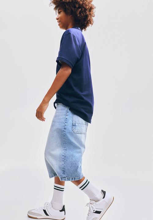 H&M - Baggy fit denim shorts - light denim blue