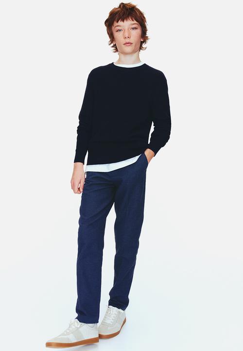 H&M - Tailored trousers - navy blue