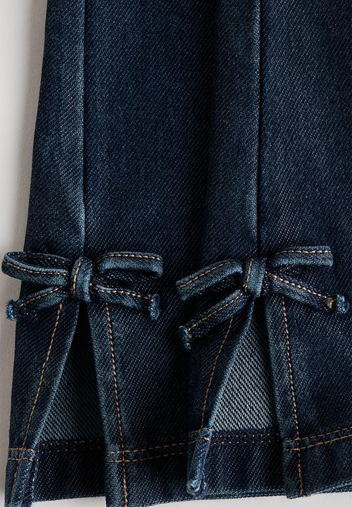 H&M - Denim-look flared jeggings - dark denim blue