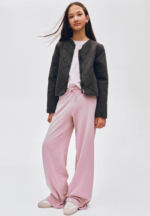 H&M - Wide joggers - light dusty pink