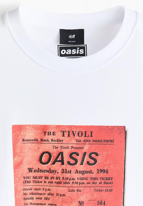 H&M - Loose fit T-shirt - white/oasis