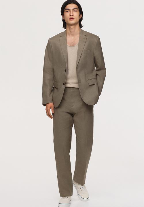 H&M - Slim fit linen jacket - khaki green