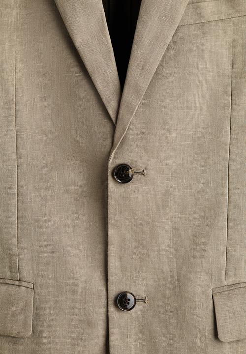H&M - Slim fit linen jacket - khaki green