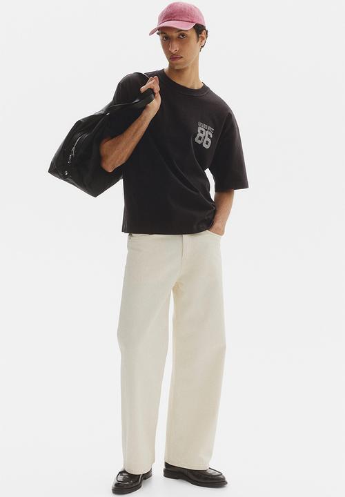 H&M - Loose fit printed T-shirt - black/soho nyc
