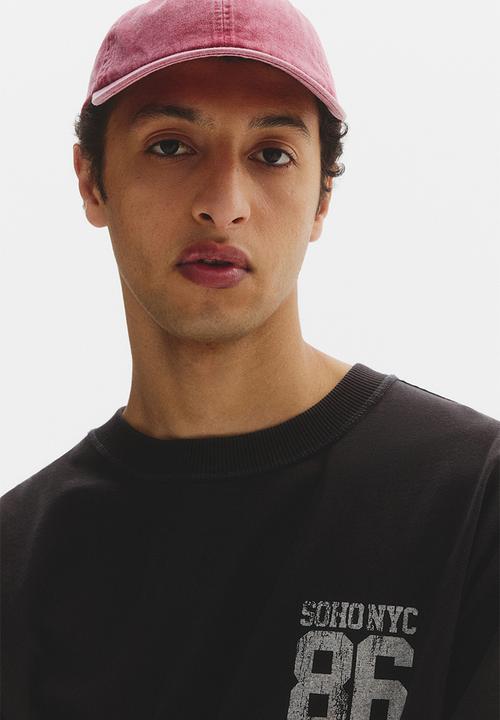 H&M - Loose fit printed T-shirt - black/soho nyc