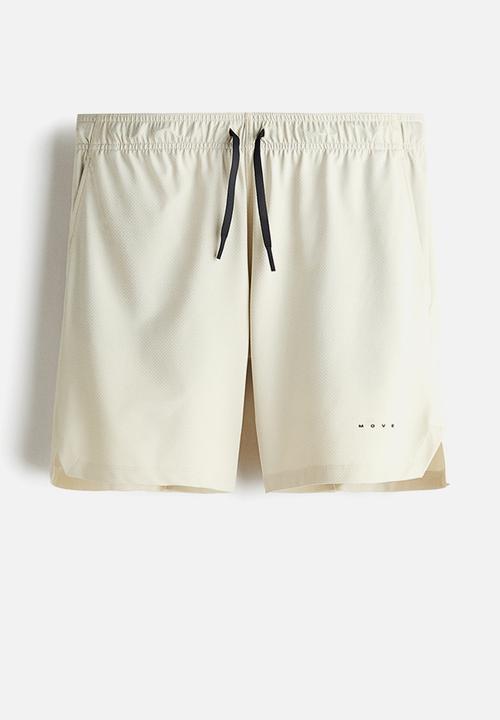 H&M - Sports shorts with drymove - natural white