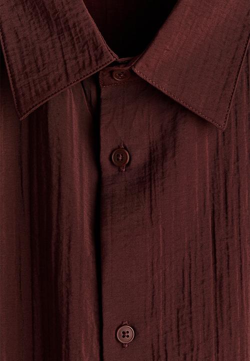 H&M - Relaxed fit shirt - burgundy