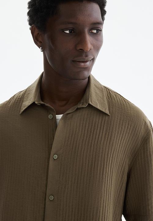 H&M - Relaxed fit shirt - khaki green