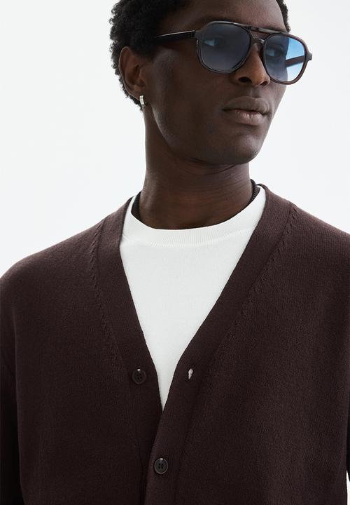 H&M - Relaxed fit cardigan - dark brown