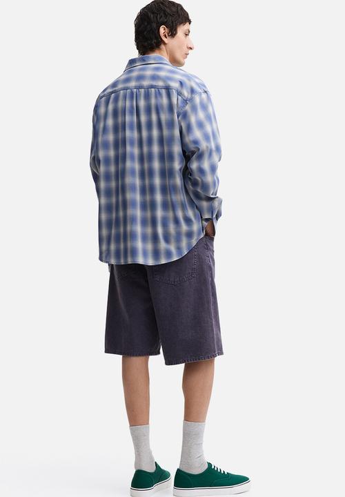 H&M - Relaxed denim shorts - dark lilac