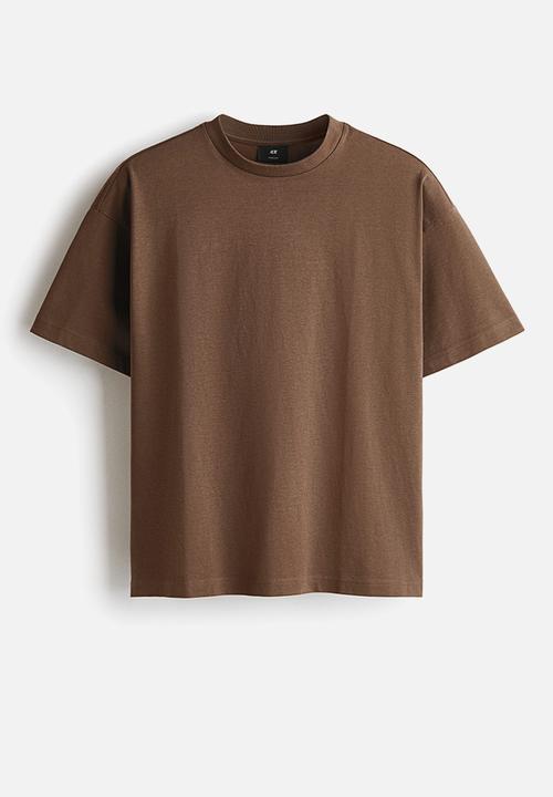 H&M - Oversized fit cotton t-shirt - brown