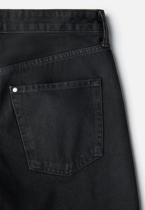 H&M - Relaxed fit denim shorts - denim black