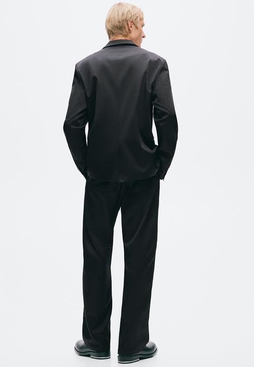 H&M - H&M Atelier:  Slim fit single-breasted twill jacket - black