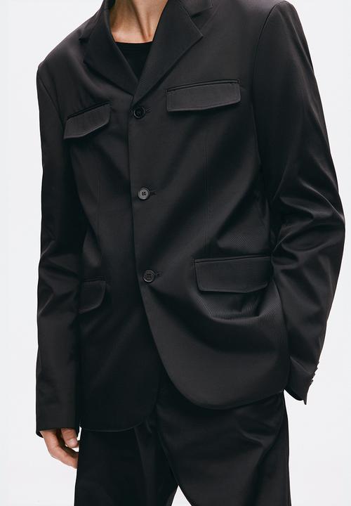H&M - H&M Atelier:  Slim fit single-breasted twill jacket - black
