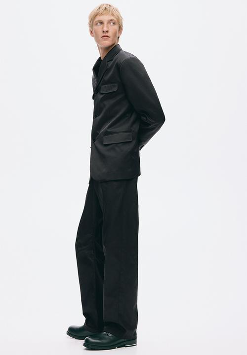 H&M - H&M Atelier:  Slim fit single-breasted twill jacket - black