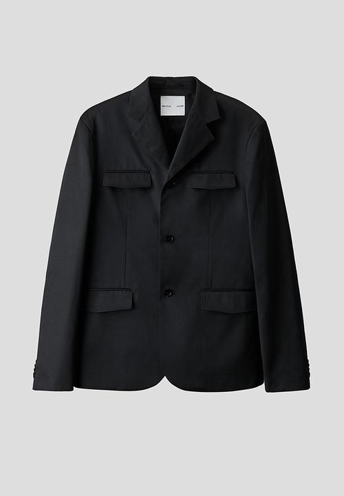 H&M - H&M Atelier:  Slim fit single-breasted twill jacket - black
