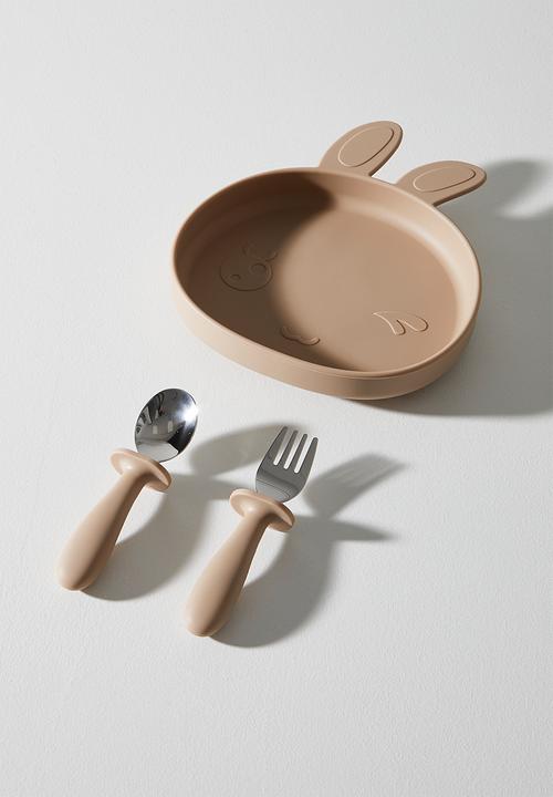 Pop Candy - Bunny silicone meal set - light brown
