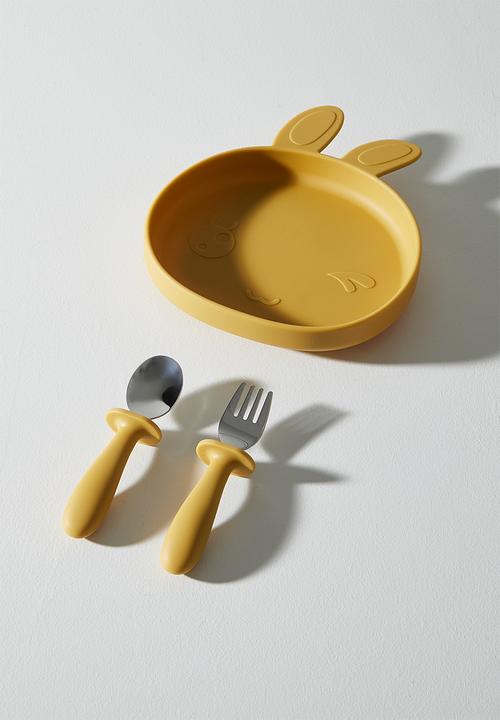 Pop Candy - Bunny silicone meal set - mustard