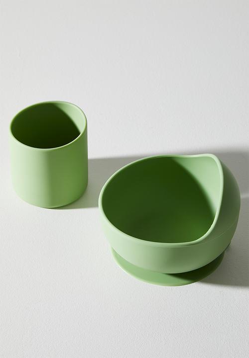Pop Candy - Airplane silicone meal set - forest green