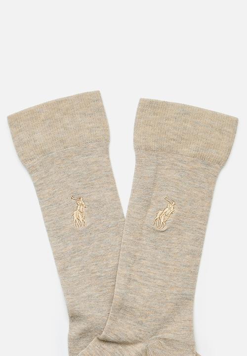 POLO - Icon Pony Mulberry Silk Sock - Stone Melange