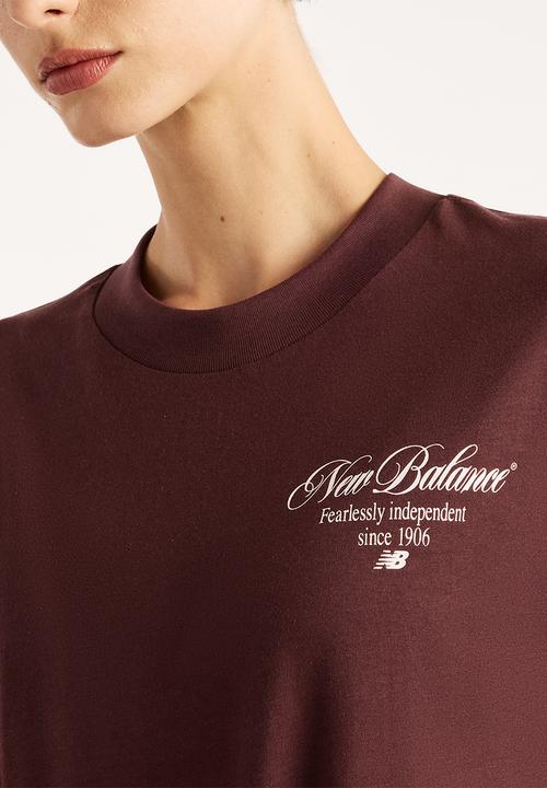 New Balance  - New Balance Pressed Flowers Tee  - Cherry Leather