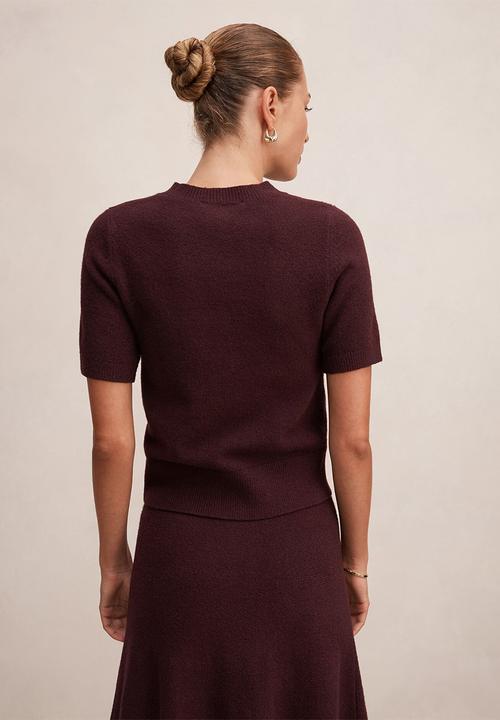 Forever New - Elliotte knitted T-shirt - plum